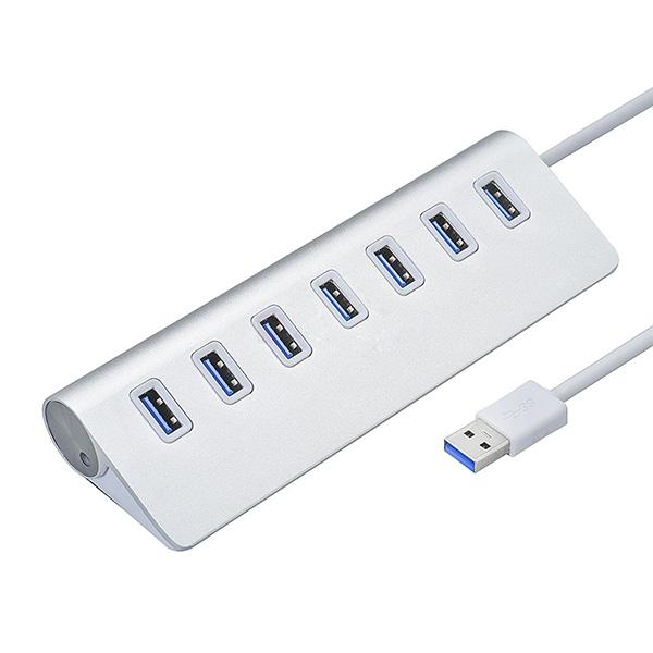 USB 3.0 Aluminum Hub with 7 Ports - Support up to 2TB